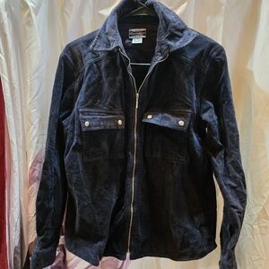 Navy Corduroy Shirt Jacket